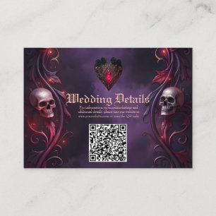 Vows Beyond the Veil – Gothic Wedding Art Enclosure Card
