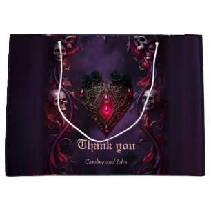 Vows Beyond the Veil – Gothic Wedding Art  Large Gift Bag