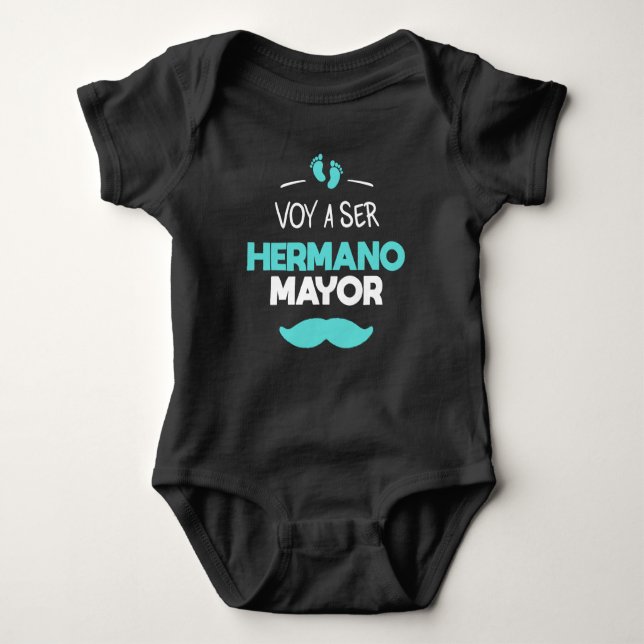 Voy a ser hermano mayor baby bodysuit (Front)