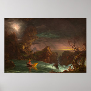 Voyage of Life: Manhood (1842) — Thomas Cole Poster