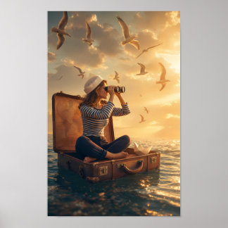 Voyage of Wonder on the Golden Sea Poster