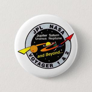 Voyager 1 & 2 6 cm round badge