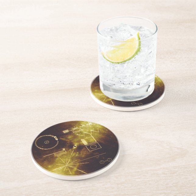 Voyager Golden Record Coaster (Side)