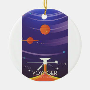 Voyager Grand Tour Science poster Ceramic Ornament