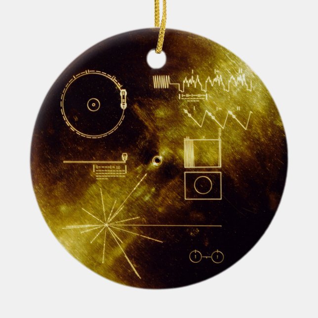 Voyager Message Ceramic Ornament (Front)