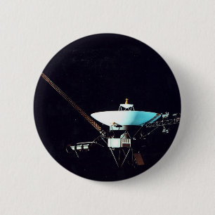VOYAGER SPACECRAFT 6 CM ROUND BADGE