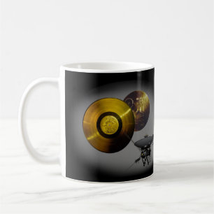 Voyager Spacecraft and Golden Record at 40 Coffee Mug