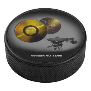 Voyager Spacecraft and Golden Record at 40 Hockey Puck