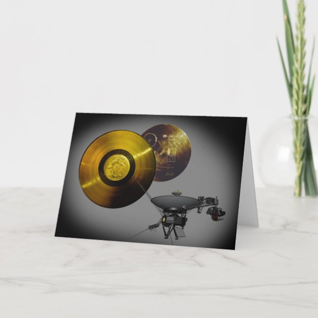 Voyager Spacecraft and Golden Record Card (Front)