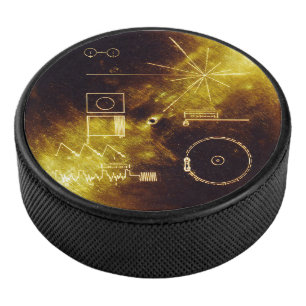 Voyager Spacecraft Golden Record Cover Hockey Puck
