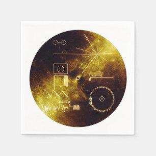 Voyager Spacecraft Golden Record Cover Napkin