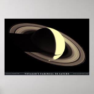 Voyager's Farewell to Saturn Poster