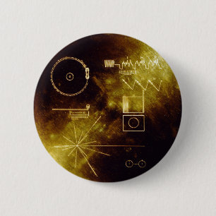 Voyager's Golden Record 6 Cm Round Badge