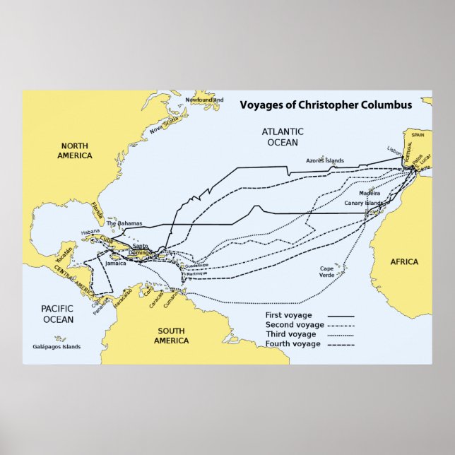 Voyages of Christopher Columbus Poster (Front)