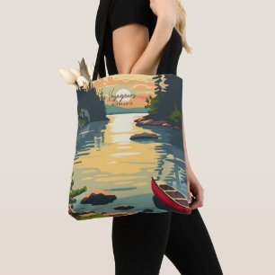 Voyageurs Minnesota Vintage TravelIllustration Tote Bag