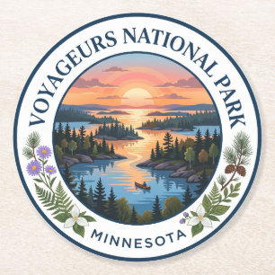 Voyageurs National Park Minnesota Round Paper Coaster