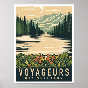 Voyageurs National Park Minnesota USA Travel Poster