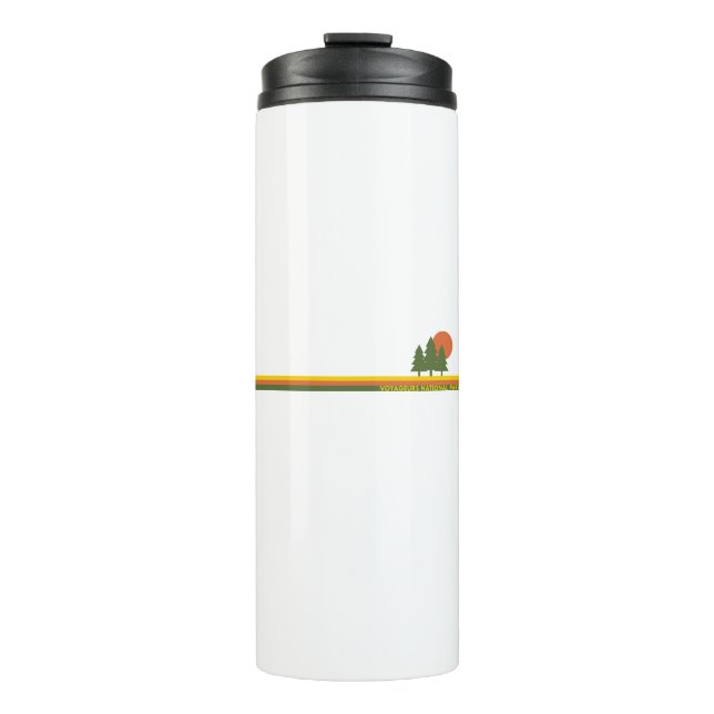 Voyageurs National Park Pine Trees Sun Thermal Tumbler (Front)