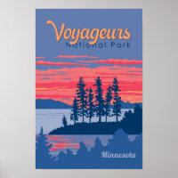 Voyageurs National Park Rainy Lake Illustration