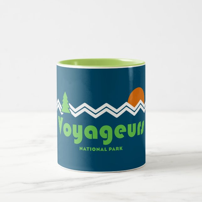 Voyageurs National Park Retro Two-Tone Coffee Mug (Center)