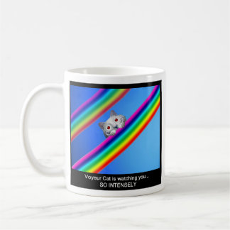 Voyeur Cat is Watching You... Coffee Mug