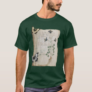 Voynich Manuscript altered page Butterfly Botanic T-Shirt