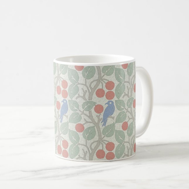 Voysey's Birds in Fruit Tree Coffee Mug (Front Right)