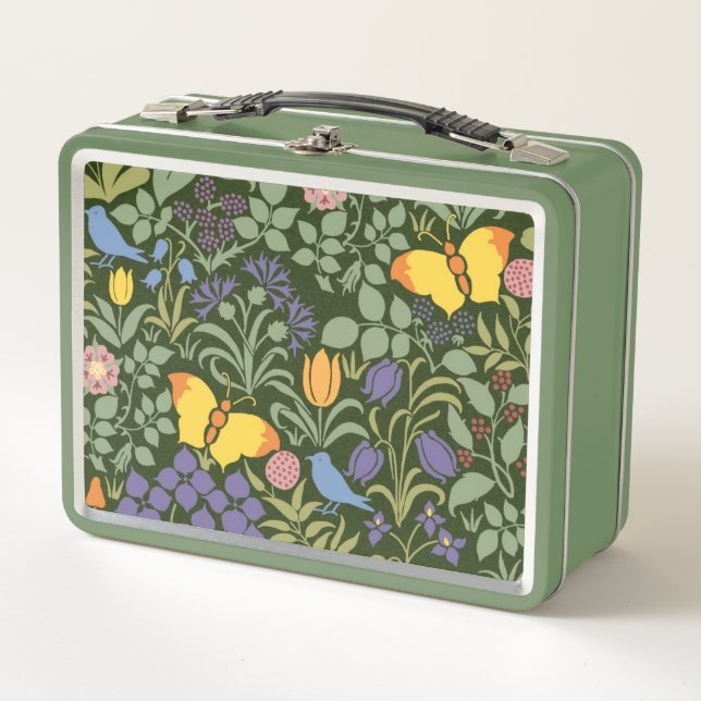 Voysey's Wildflowers Metal Lunch Box (Front)