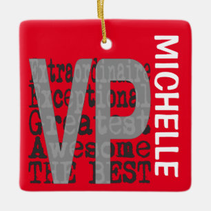 VP Extraordinaire CUSTOM Ceramic Ornament