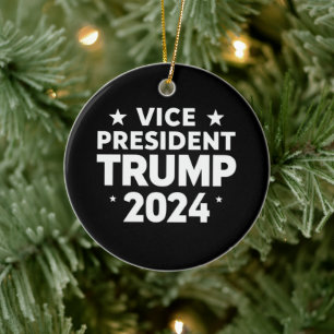 VP Trump Funny Election Joe Biden Funny Quote Ceramic Ornament