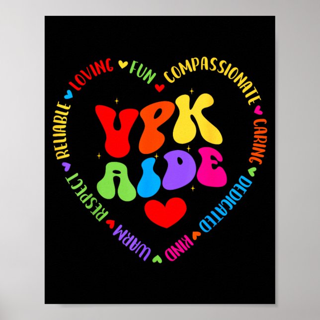 Vpk Aide First Day Of Back To School Appreciation  Poster (Front)