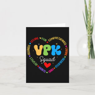 Vpk Squad First Day Of Vpk Back To School  Card