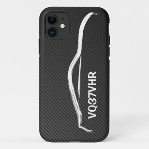 "VQ37VHR" 370z w/ Faux Carbon Fibre iPhone 11 Case
