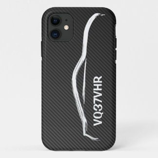 "VQ37VHR" 370z w/ Faux Carbon Fibre iPhone 11 Case