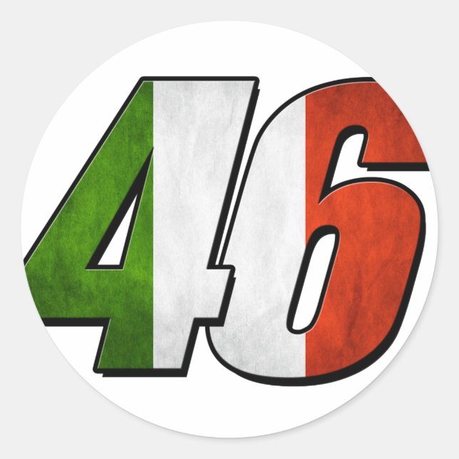 VR46flag Classic Round Sticker (Front)