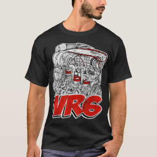 VR6 Engine Distressed Design  T-Shirt