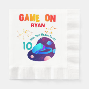 VR Birthday Boy Gamer Party Group Matching  Napkin