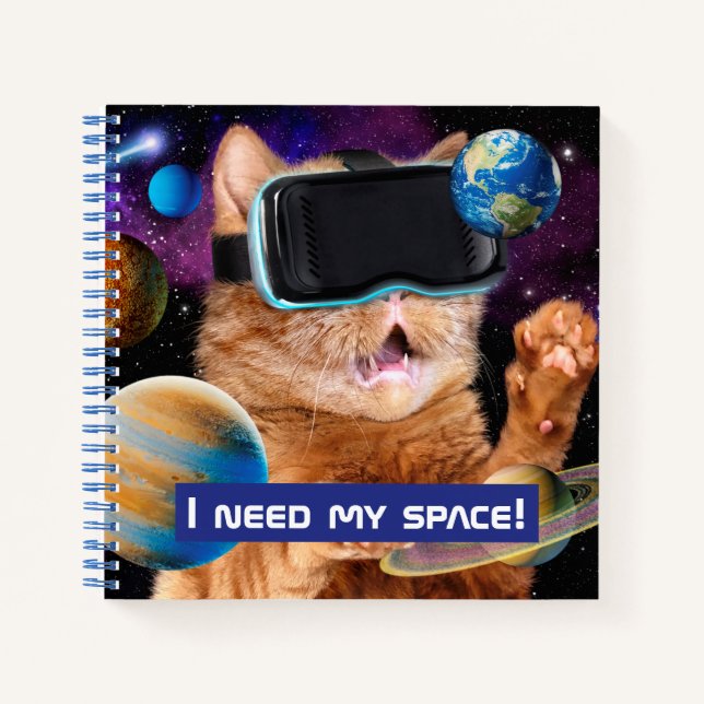 VR Cat In Space Notebook (Front)