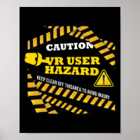 Vr Console Virtual Reality Caution Hazard Pc Nerd