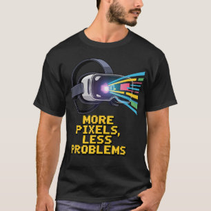 Vr Gaming Headset For Pixel Lovers And Players T-Shirt