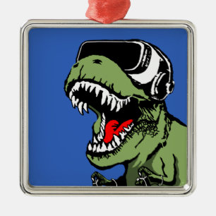 VR T-rex Metal Tree Decoration