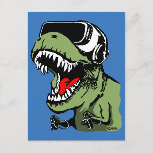 VR T-rex Postcard