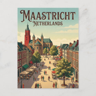 Vrijthof Square, Maastricht Netherlands Postcard