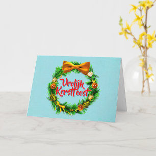 Vrolijk Kerstfeest Dutch Merry Christmas Greeting Card