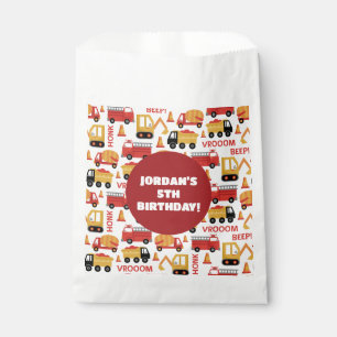 Vroom Honk Beep! Trucks Favour Bag