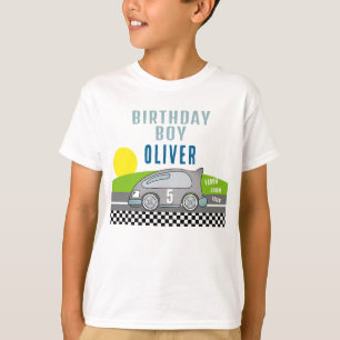 Vroom Racing Car Road Birthday Boy Guest of Honour T-Shirt