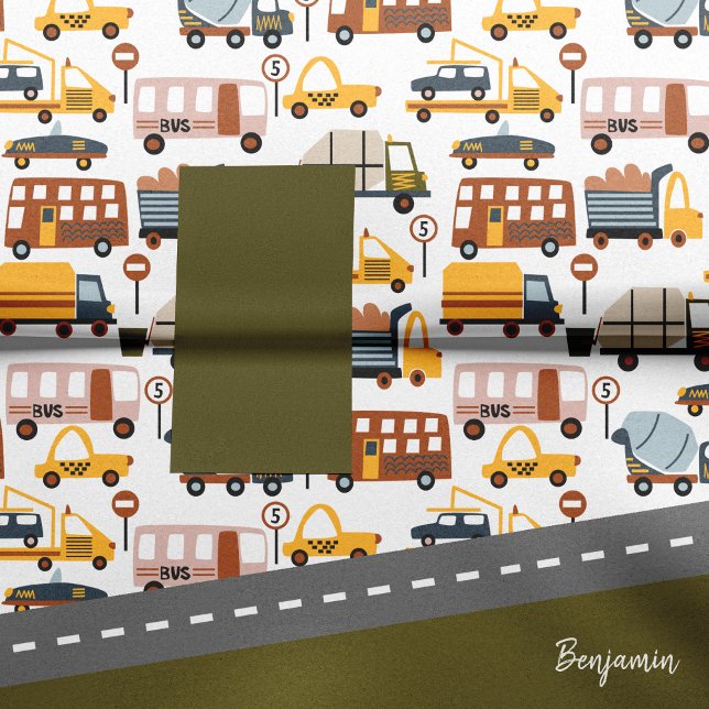 Vroom! Vroom! Car and Transportation Pattern Boy Tissue Paper (Creator Uploaded)