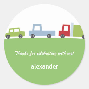 Vroom Vroom Cars Favour Sticker or Envelope Seal