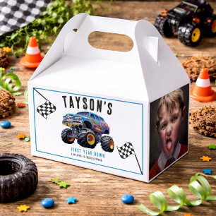 Vroom Zoom Monster Truck Boom   1st Birthday Party Favour Box