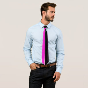 Vrtical Lines Black Pink Amou Isometric Pattern Tie